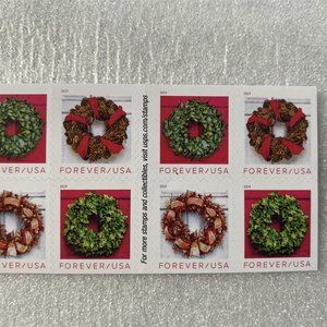 Holiday wreath (10) 200 USPS 2019 permanent stamps brochure   NEW